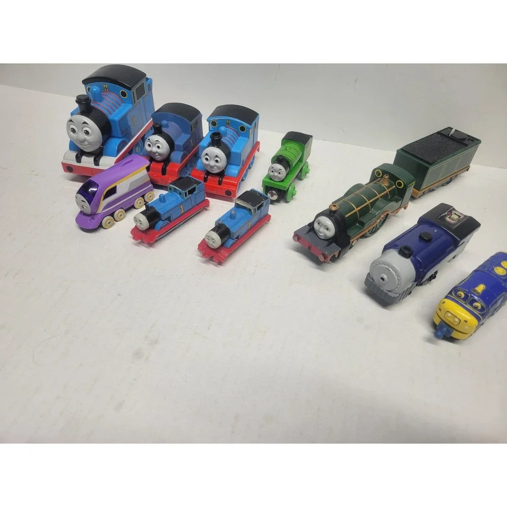 Thomas & Friends Chuggington Train‎ Lot 10pc Wood Diecast Plastic Mixed Engines